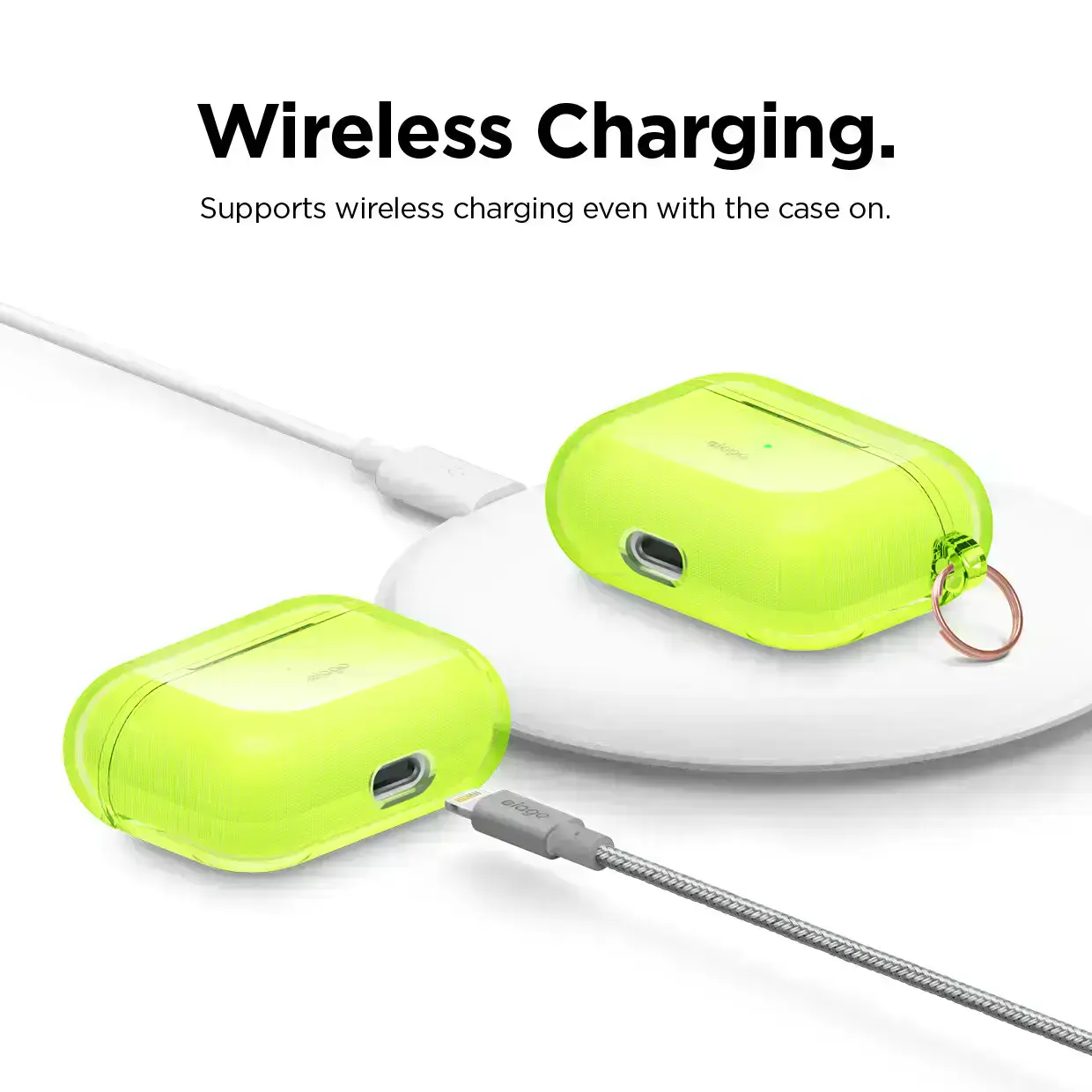 Elago Clear Case for Airpods Pro - Neon Yellow (EAPPCL-HANG-NYE)